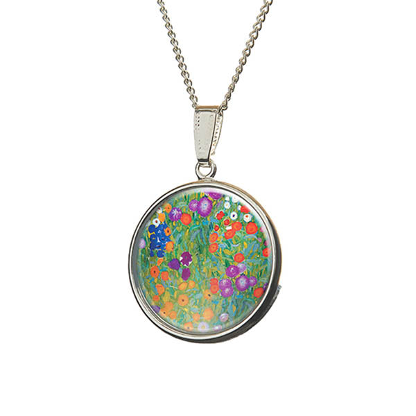 Klimt Flower Garden Pendant
