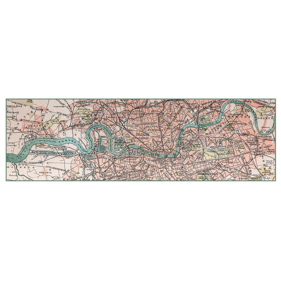 London Map Chiffon Scarf Flat