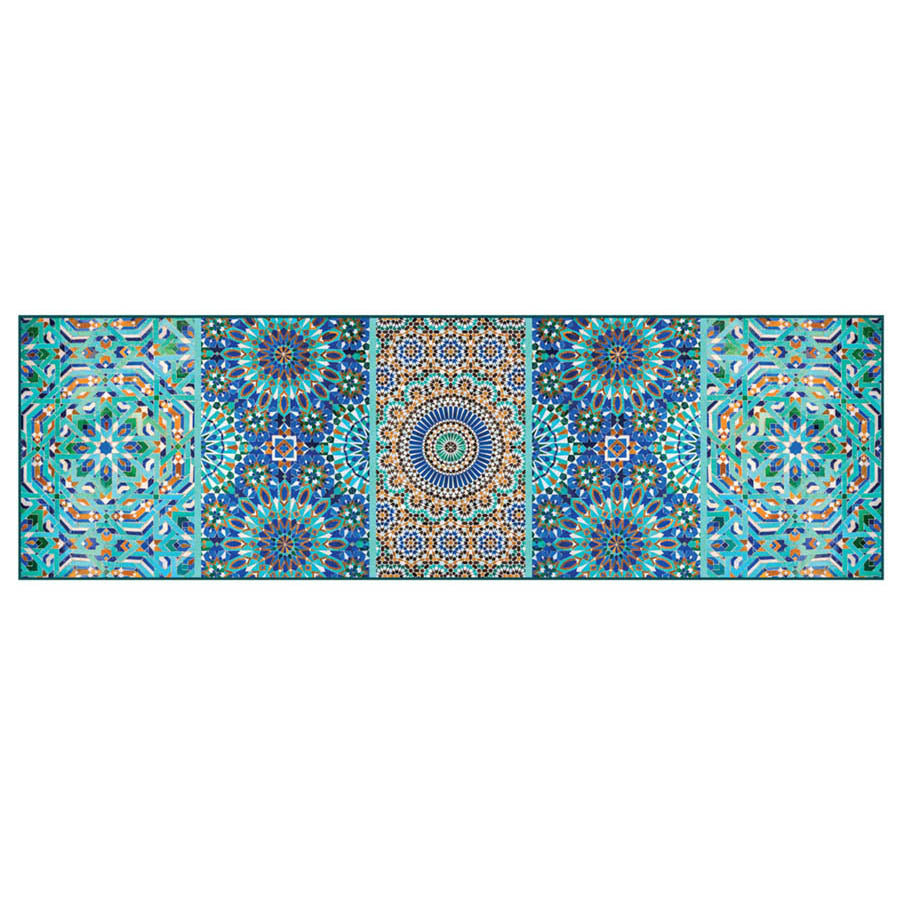 Marrakesh Blue Chiffon Scarf Flat