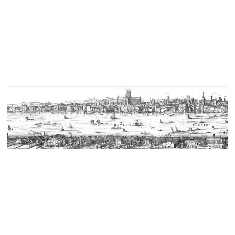 Thames Chiffon Scarf Flat