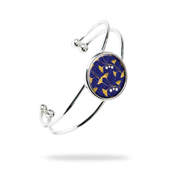 Enamel Gingko Bangle
