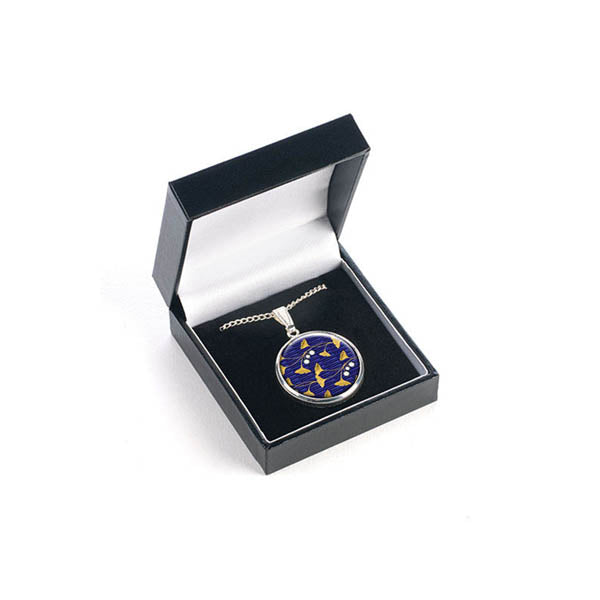 Enamel Gingko Leaf Pendant - boxed