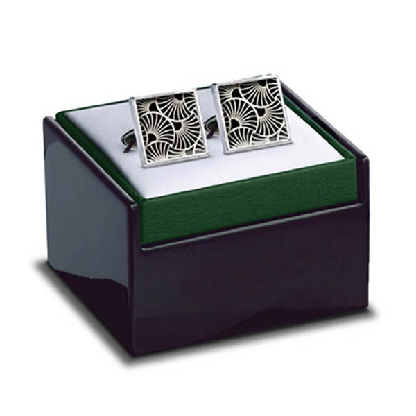 Deco Gingko Cuff Links