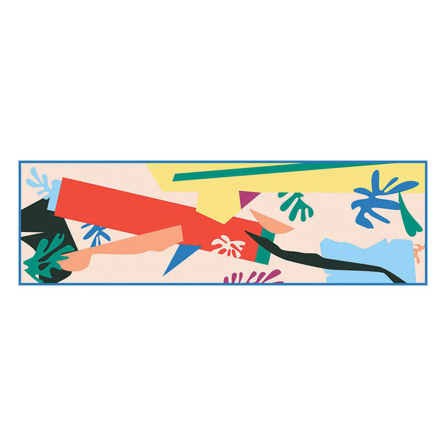 Abstract Chiffon Scarf Flat Artwork