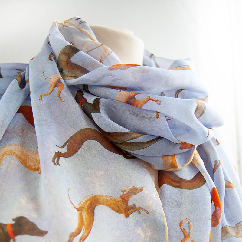 Hunt of the Forest Chiffon Scarf Detail