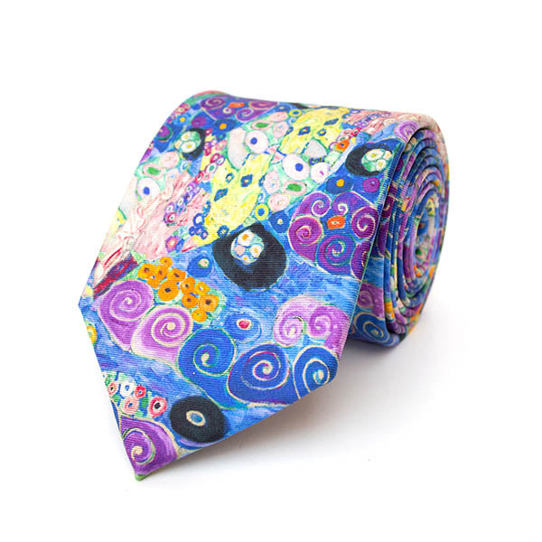 Klimt Blue Virgin Silk Tie