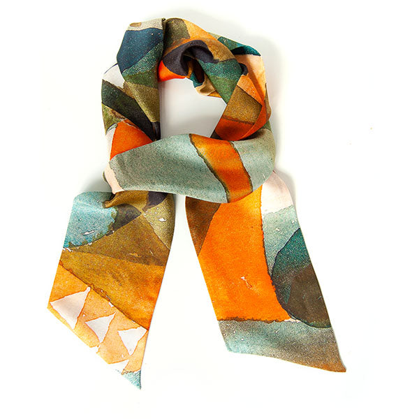 Paul Klee Composition Skinny Silk Scarf