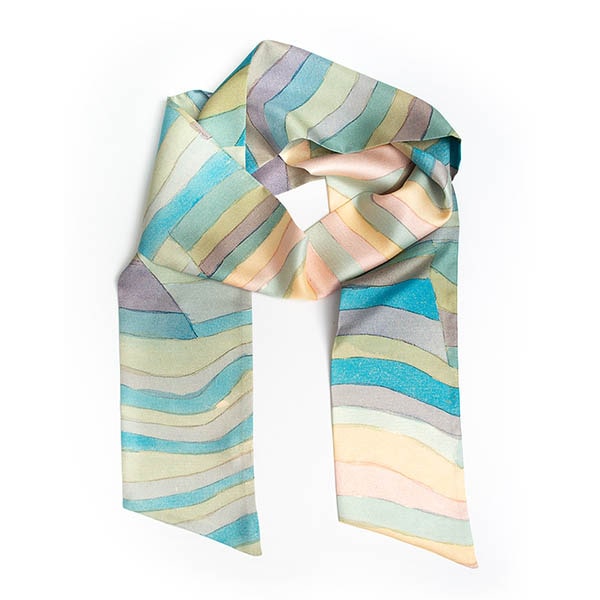 Paul Klee Step Coast Skinny Silk Scarf