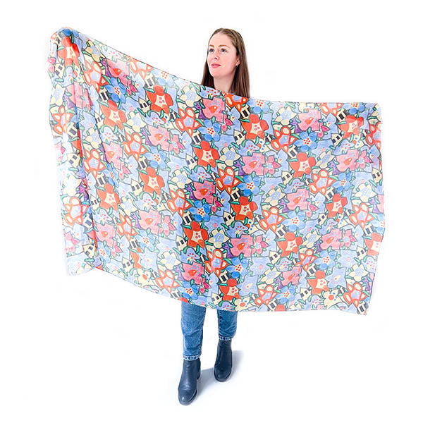 Mackintosh Flowers Habotai Silk Wrap