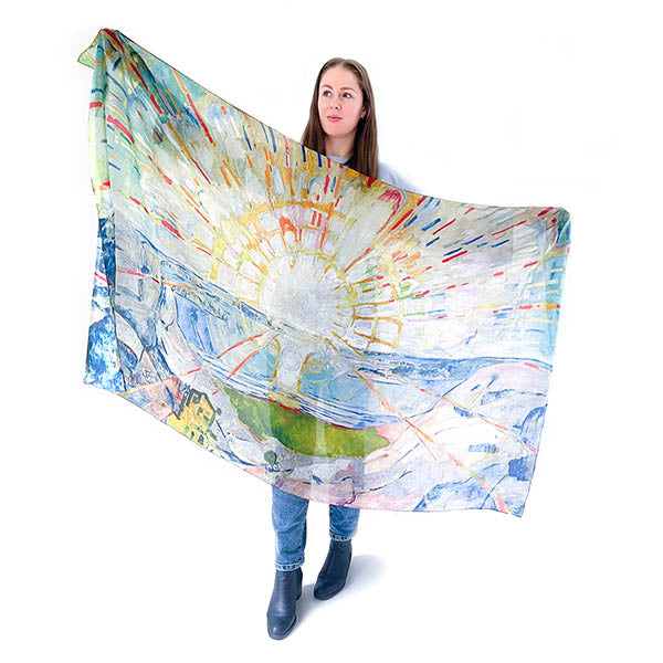 Munch Sunset Habotai Silk Wrap