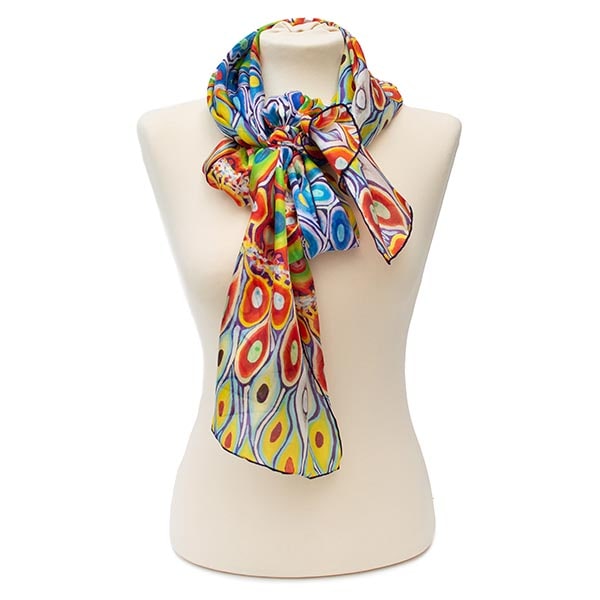 Zebrafish Habotai Scarf - Alternative styling