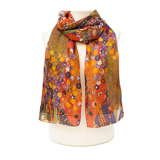Klimt Water Serpent Silk Habotai Scarf
