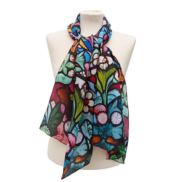 Stained Glass Habotai Scarf