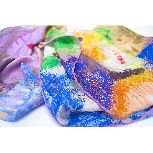 Redon Violet Heymann Silk Habotai Scarf - Detail 2