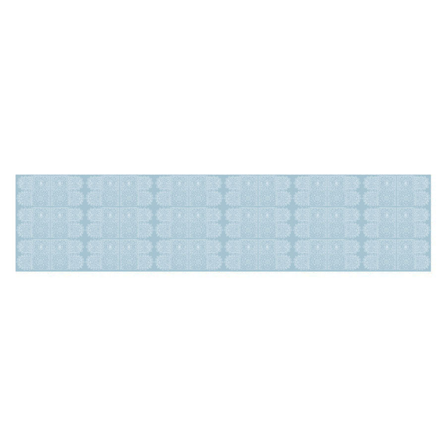 Victorian Lace Blue Habotai Scarf