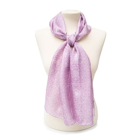 Victorian Lace Habotai Scarf Mauve