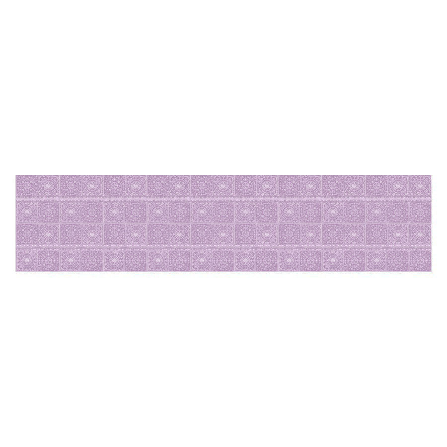Victorian Lace Habotai Scarf Mauve- Flat Artwork