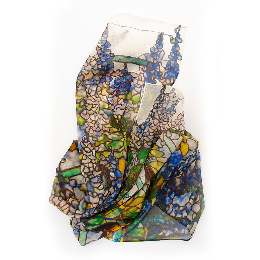 Tiffany Wisteria Silk Habotai Scarf - Detail