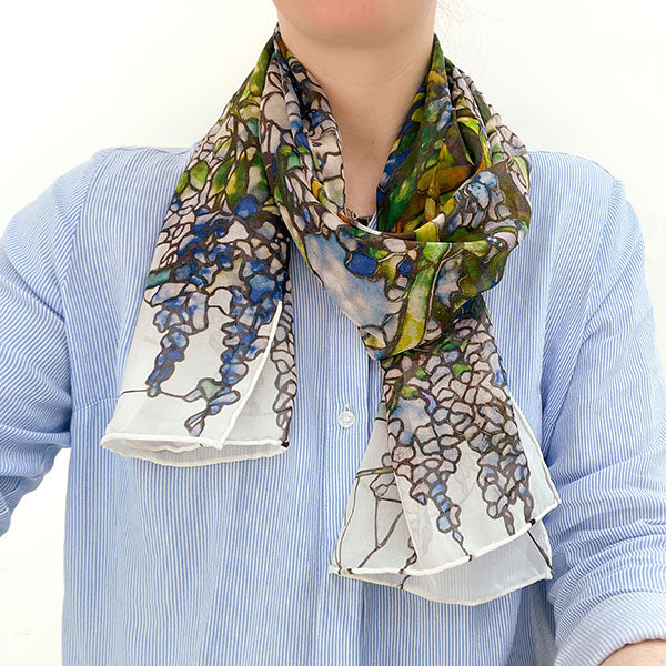 Tiffany Wisteria Silk Habotai Scarf - Style 3