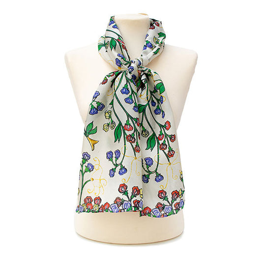 Westminster Abbey Garden Bird Silk Habotai Scarf