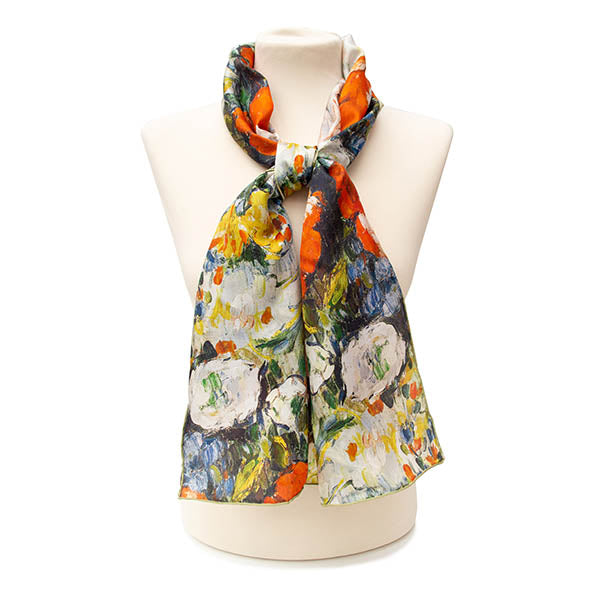 Cézanne Flower Bouquet Silk Habotai Scarf