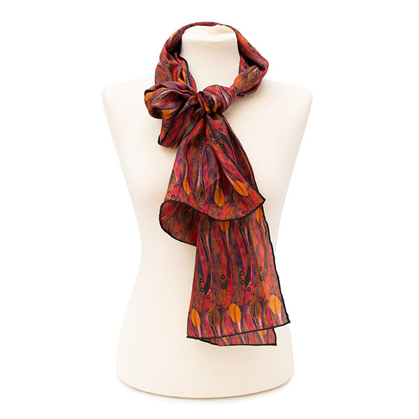 Mackintosh Tulips Silk Habotai Scarf - Style 2