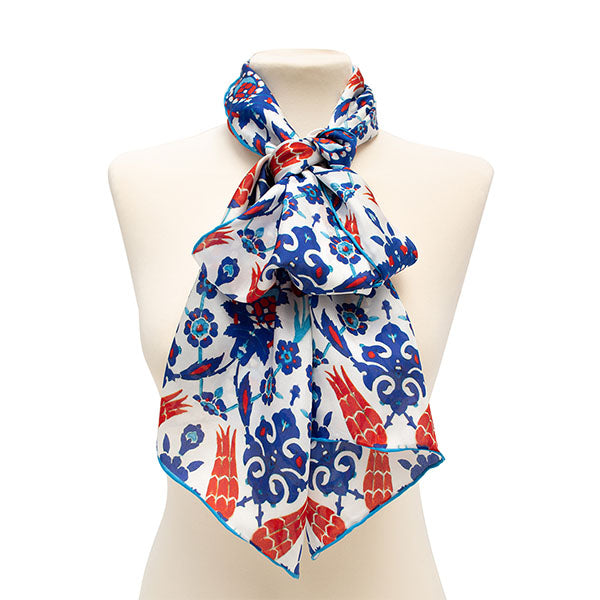 Islamic Starburst Silk Habotai Scarf - Style 2