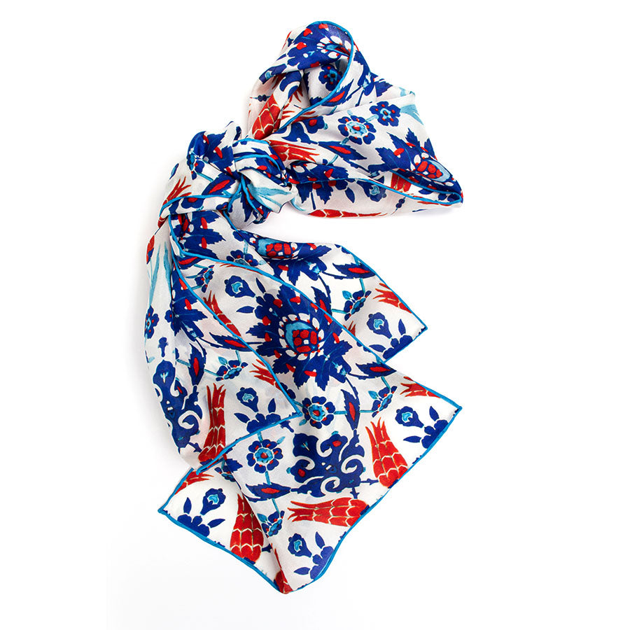 Islamic Starburst Silk Habotai Scarf - Detail 2