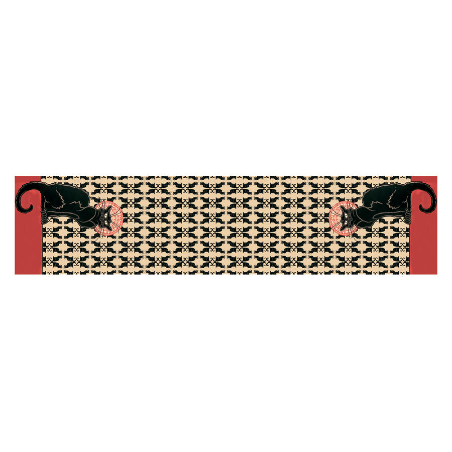 Steinlen Chat Noir silk Habotai wrap Flat Artwork