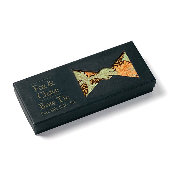 Morris Single Stem Coral Bow Tie - Boxed