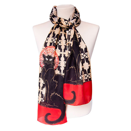Steinlen Chat Noir silk habotai wrap