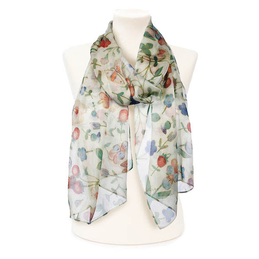 Medieval Manuscript Chiffon Scarf