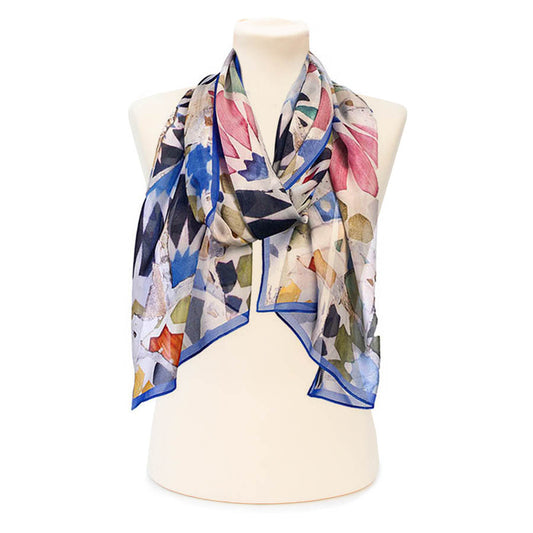 Gaudi Mosaic Chiffon Silk Scarf