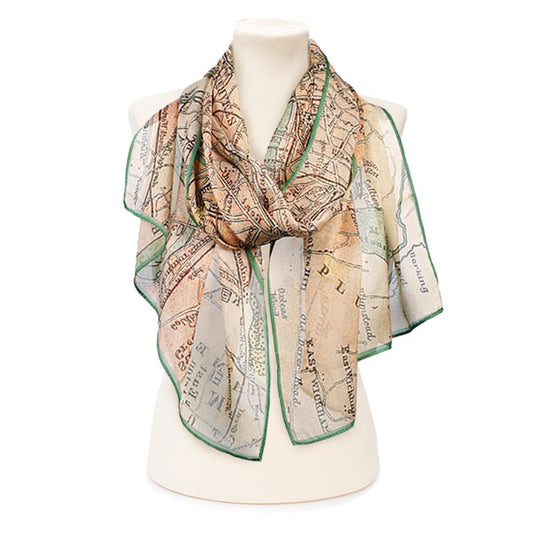 London Map Chiffon Scarf