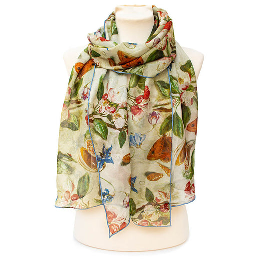 Van Kessel Apple Blossom Chiffon Scarf - Style 01