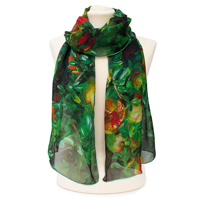 John Singer Sargent Pomegranate Chiffon Scarf - Style 01