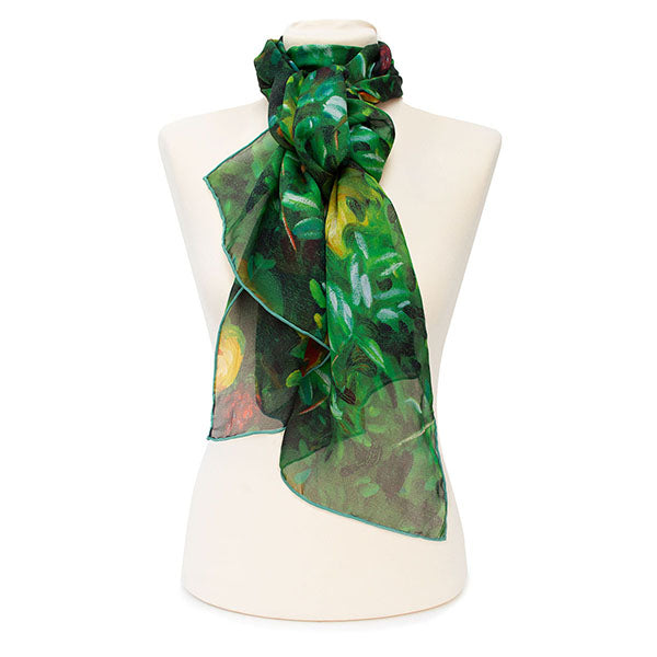 John Singer Sargent Pomegranate Chiffon Scarf - Style 02