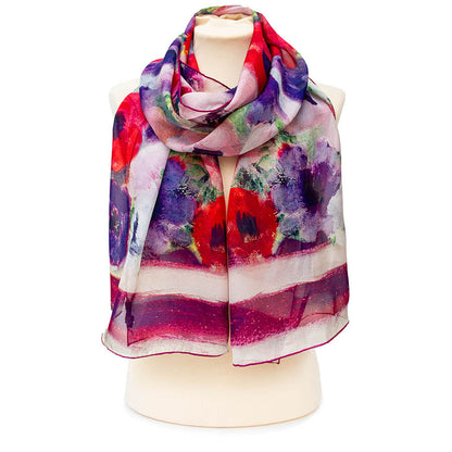 Matisse Anemones Silk Chiffon Scarf - Style 1