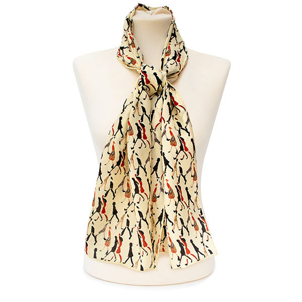 Going to Work Cream Crêpe de Chine Scarf