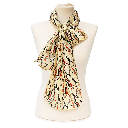 Going to Work Cream Crêpe de Chine Scarf