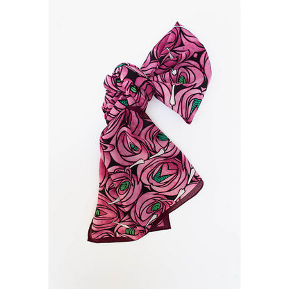 Mackintosh Rose & Teardrop Crêpe de Chine Scarf