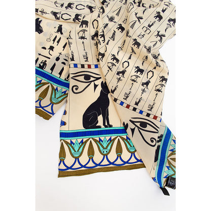 Hieroglyphics Crêpe de Chine Scarf