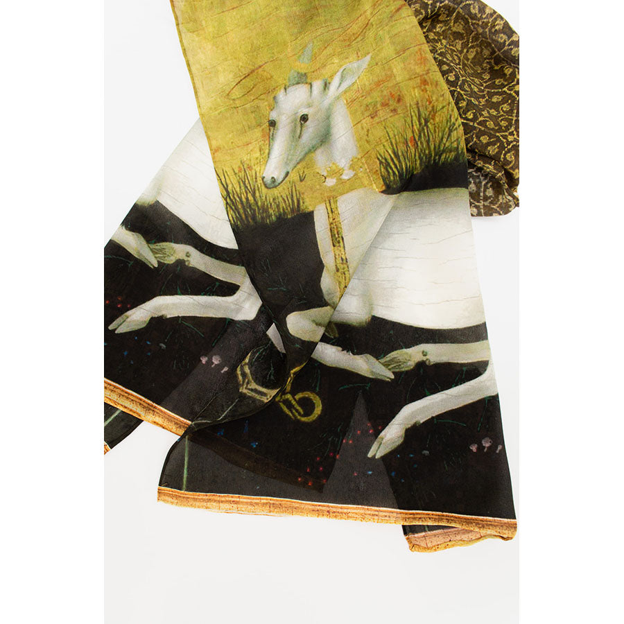 Wilton Diptych Scarf Crêpe de Chine Scarf