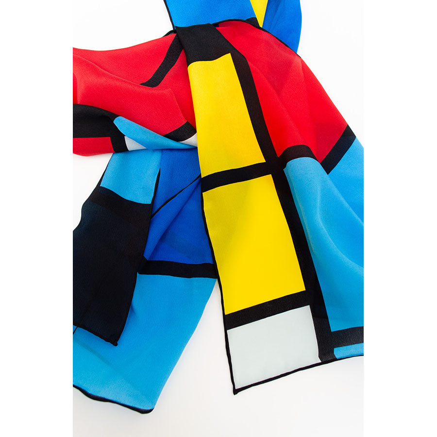 Mondrian Crêpe de Chine Scarf