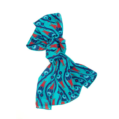 Iznik Tulips Crêpe de Chine Scarf