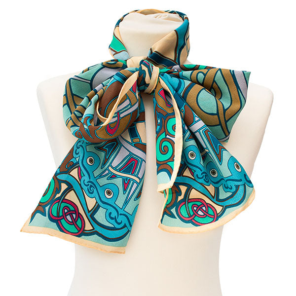 Celtic Phoenix Crêpe de Chine Scarf