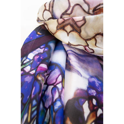Tiffany Landscape Silk Habotai Scarf - Detail