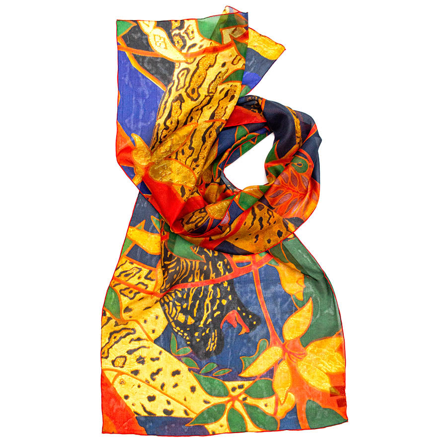 The Hunt Silk Habotai Scarf - Detail 1