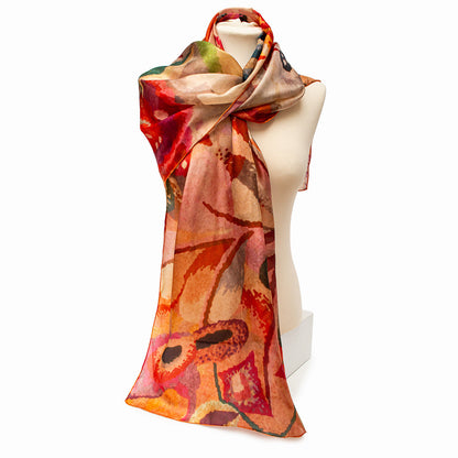Guiguichon Silk Habotai Scarf - Style 3