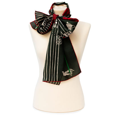 Mackintosh Lady with Rose Habotai Silk Scarf